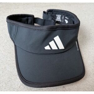Adidas Climacool Black Visor Sun Hat Unisex Adjustable Size Golf Tennis Sports